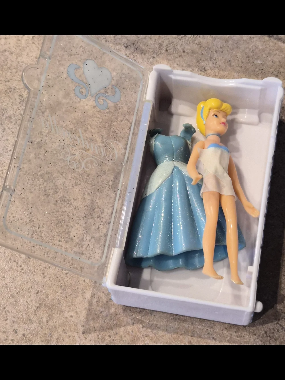 Disney Cinderella Light Blue Mini Wardrobe Play Set with Doll and Dress